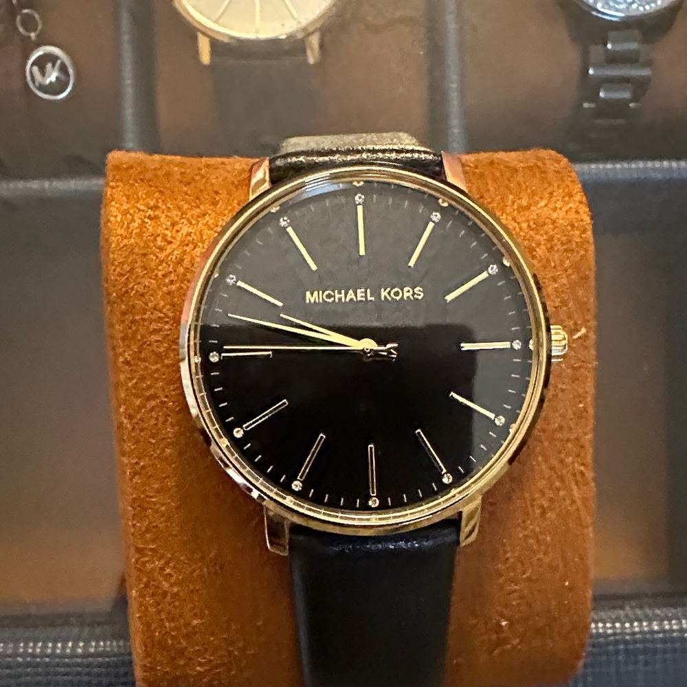 Michael Kors Black and Gold Women's Watch